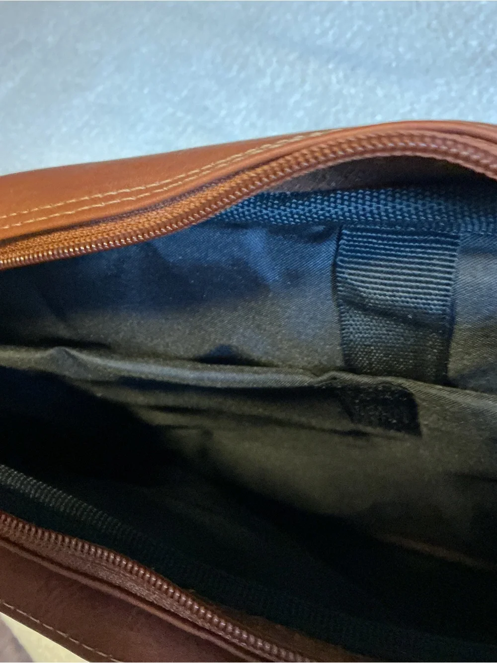NBA Tan Leather Laptop Messenger Bag for Men 100% Leather
